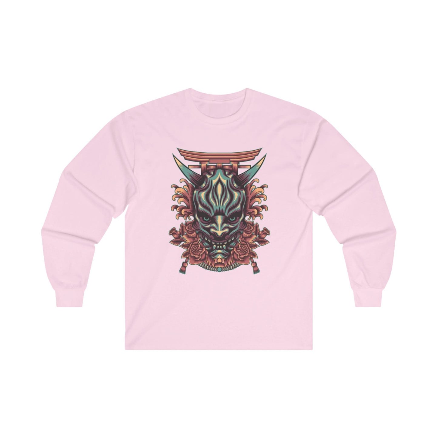 Oni Mask with Japanese Ornament - Mleem