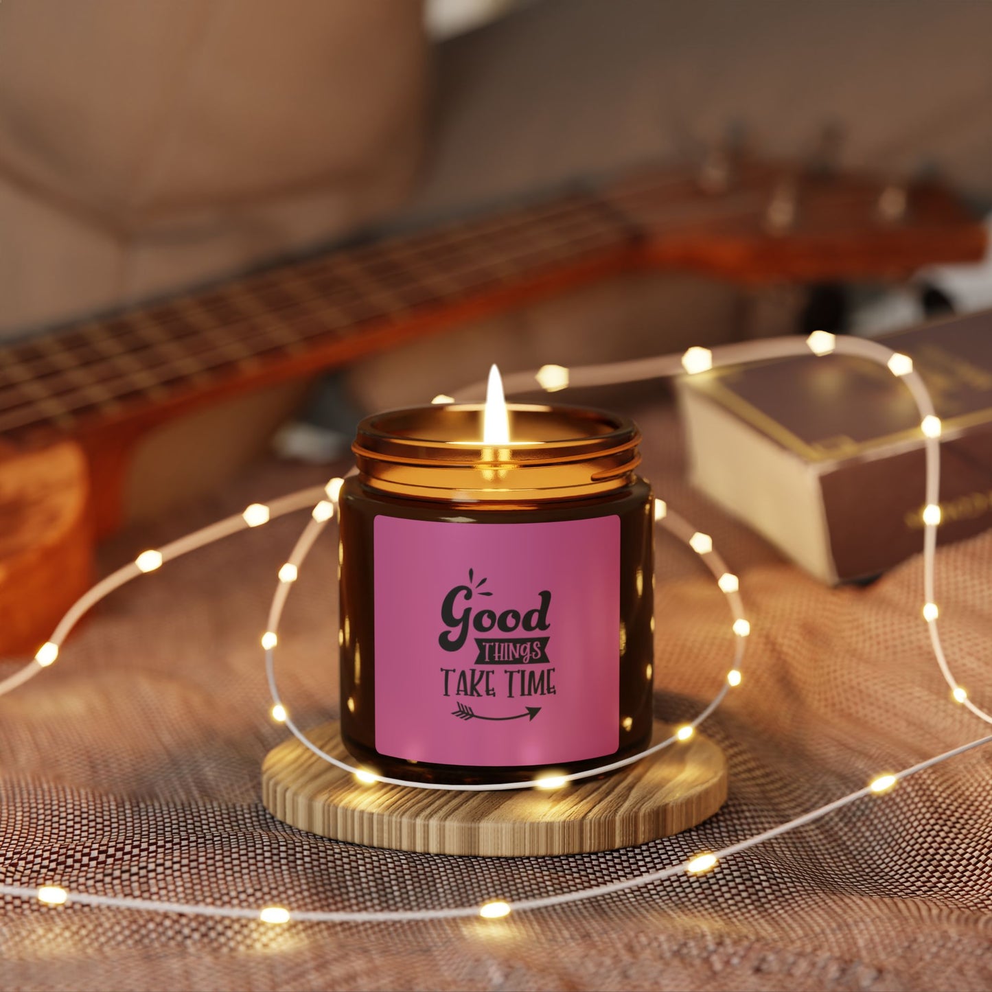 Scented Soy Candle with Inspirational Quote - Relaxing Home Decor, Gift for Friends and Family, Aromatherapy Candle