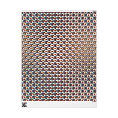 Artistic Wrapping Paper Roll, Eco-Friendly Gift Wrap for Birthdays, Holidays, Weddings, Handmade Gift Wrap, Floral Design