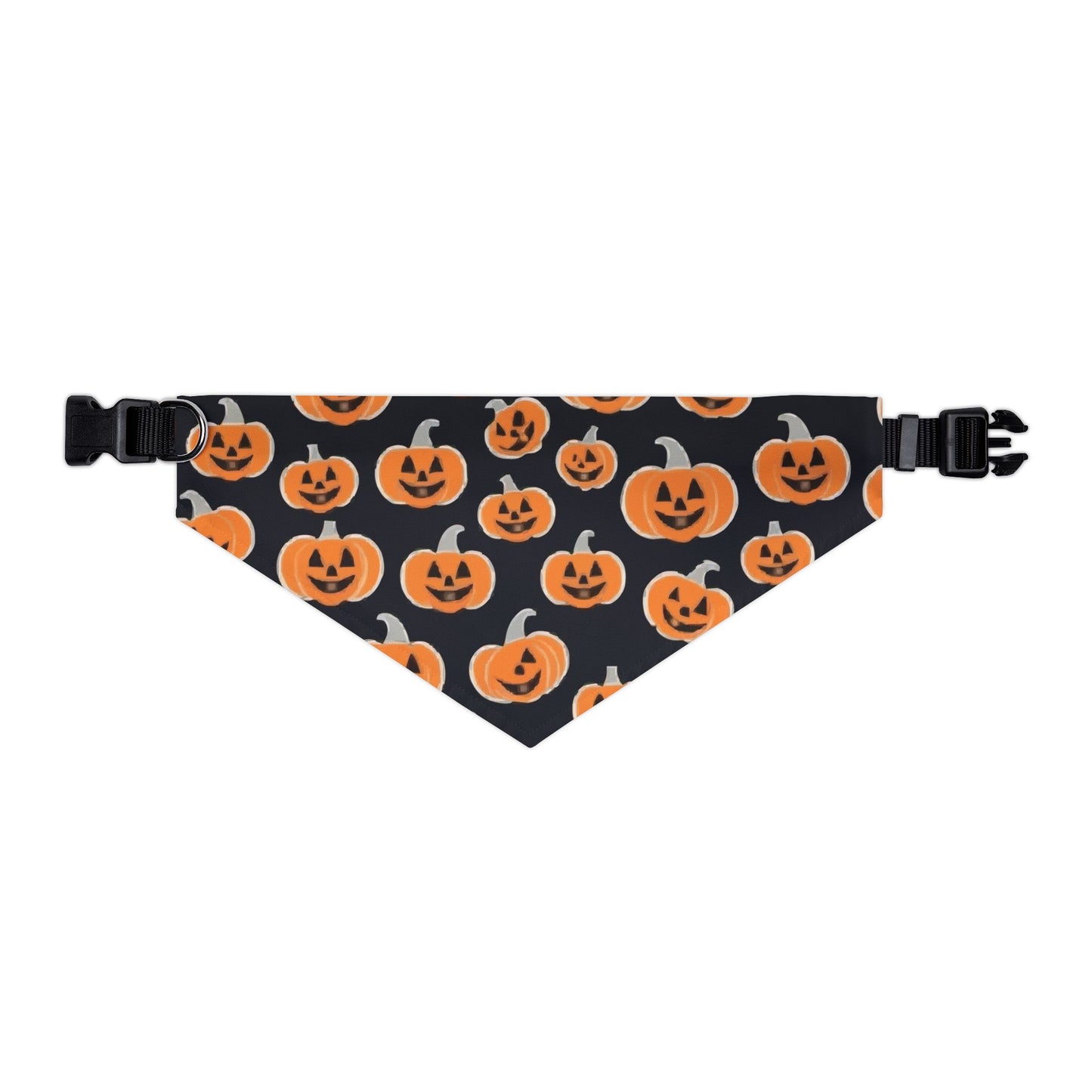 Pumpkin Print Pet Bandana Collar, Halloween Dog Accessory, Spooky Pet Fashion, Fall Outfit for Dogs, Dog Costume, Pet Halloween Gear