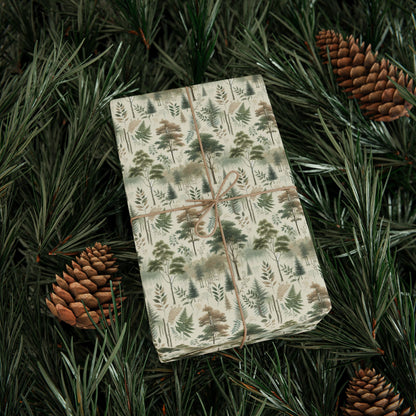 Nature-Inspired Wrapping Paper, Eco-Friendly Gift Wrap, Floral Gift Wrap, Holiday Gift Wrap, Sustainable Wrapping Paper
