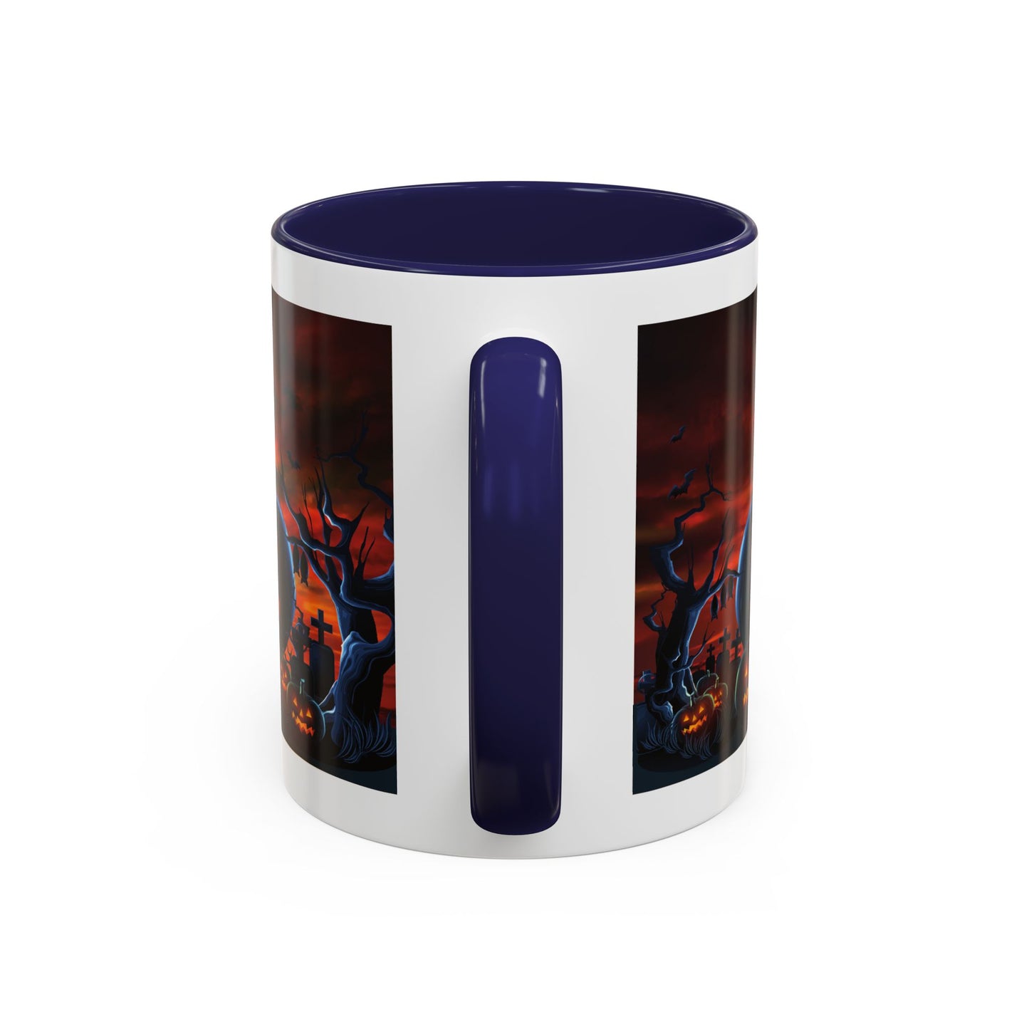 Halloween Pumpkin Accent Mug, Spooky Coffee Cup, Fall Decor, Trick or Treat Gift, Dark Themed Drinkware, Halloween 2023,