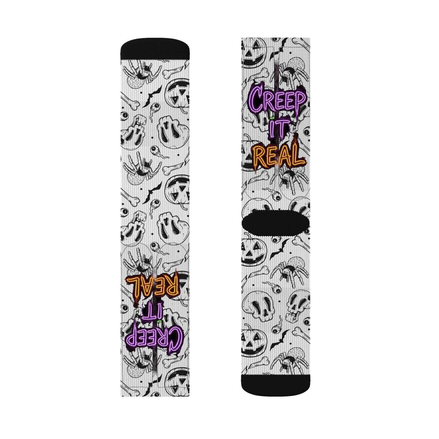 Halloween Themed Socks, Fun Socks for Fall, Creepy Socks Gift, Spooky Season Accessories, Unique Halloween Apparel