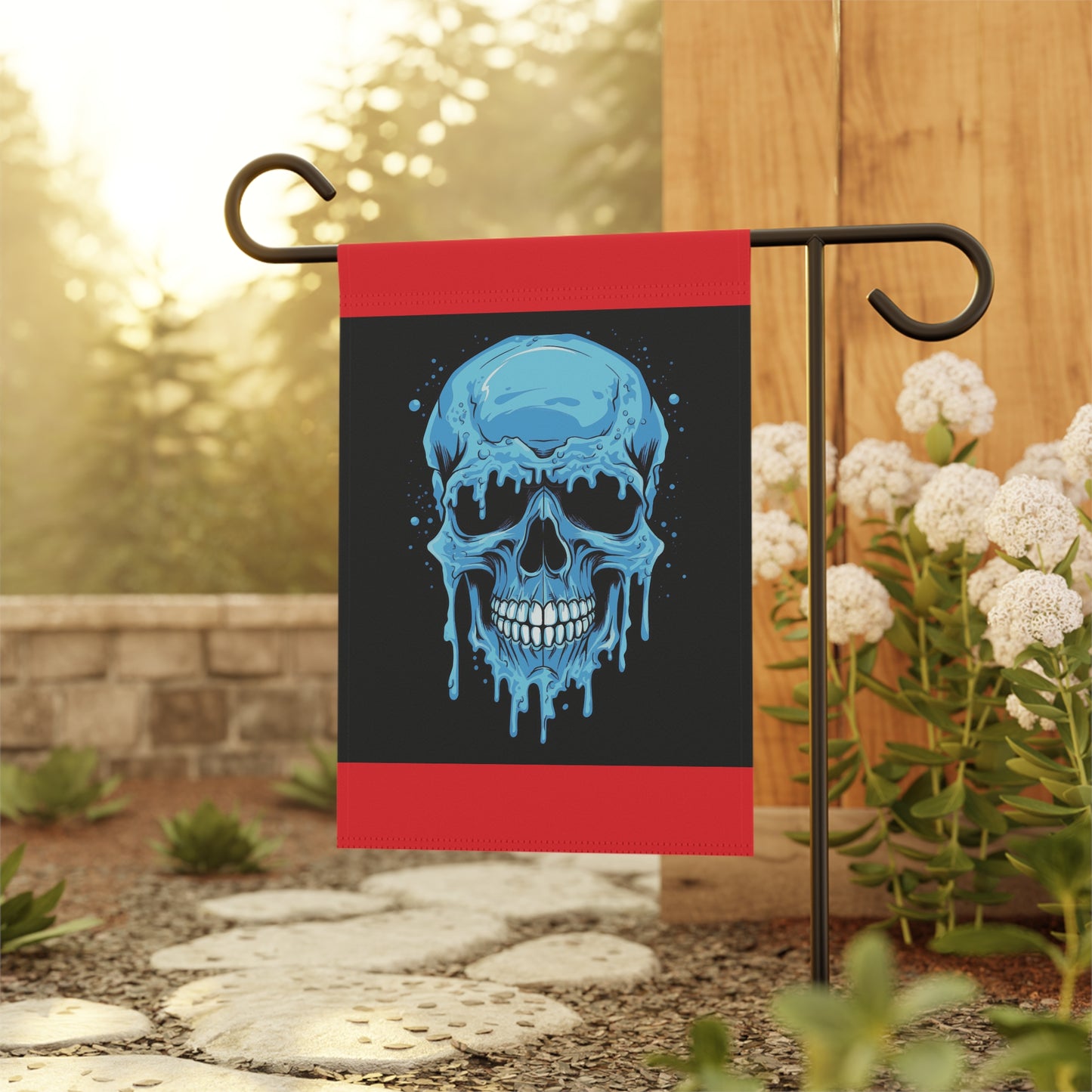 Chilling Skull Garden Banner - Gothic Decor, Outdoor Sign, Yard Art, Halloween Decoration, Home & Garden Accent