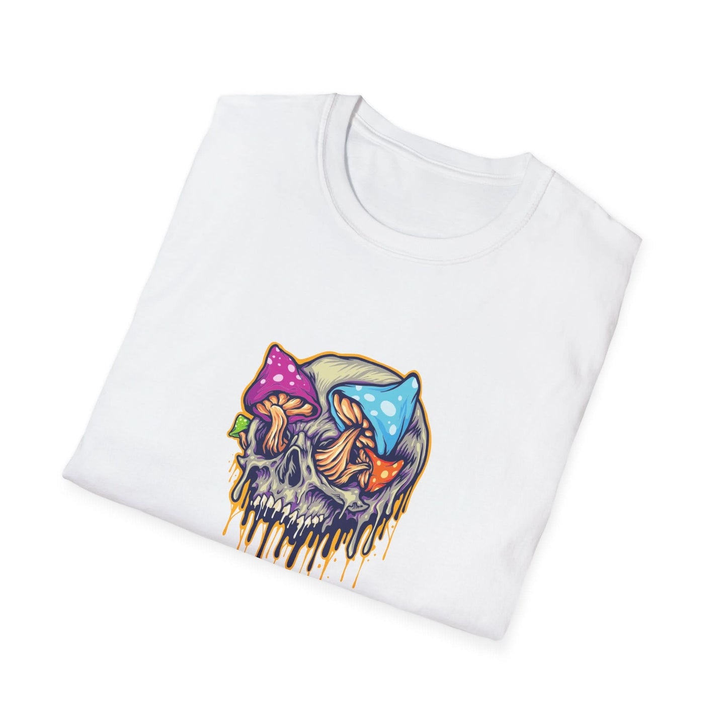 Scary Skull Mushrooms Melted Colorful - Mleem