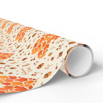 Autumn-Inspired Wrapping Papers, Eco-Friendly Gift Wrap, Fall Floral Design, Perfect for Thanksgiving, Birthdays, Holiday Celebrations