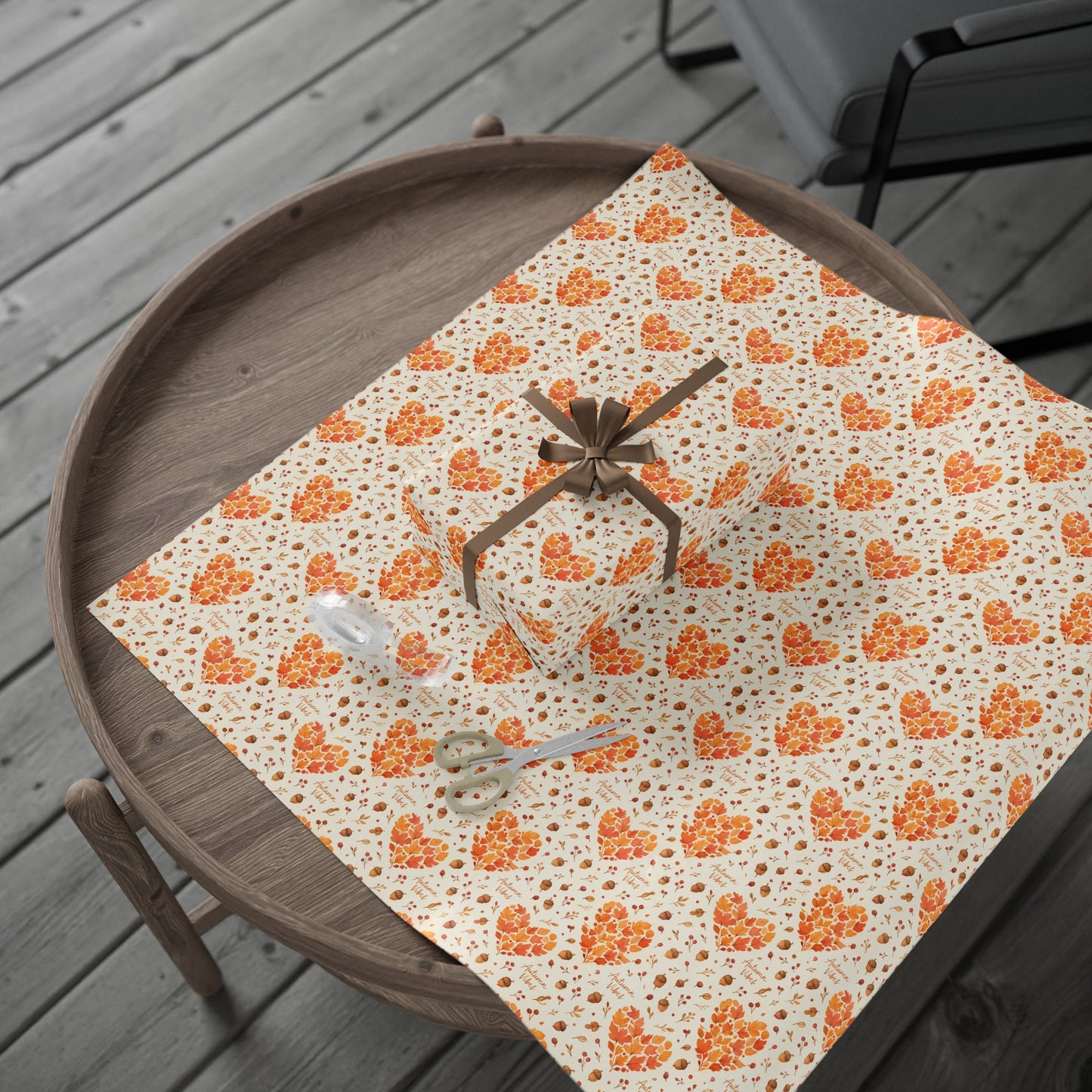 Autumn-Inspired Wrapping Papers, Eco-Friendly Gift Wrap, Fall Floral Design, Perfect for Thanksgiving, Birthdays, Holiday Celebrations