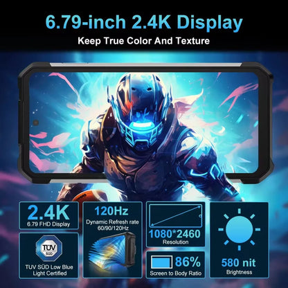 8849 Tank 2 PRO Projector Rugged Smartphone Android 2.4K 24GB 512GB 100MP Camera 23800mAh 120W Dual Sim OTG Phone - Mleem