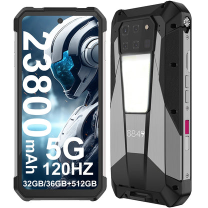 8849 Tank 3 Pro Unihertz Rugged Smartphone Projector 23800mAh 5G 32/36GB RAM+512GB ROM Mobile Phone - Mleem