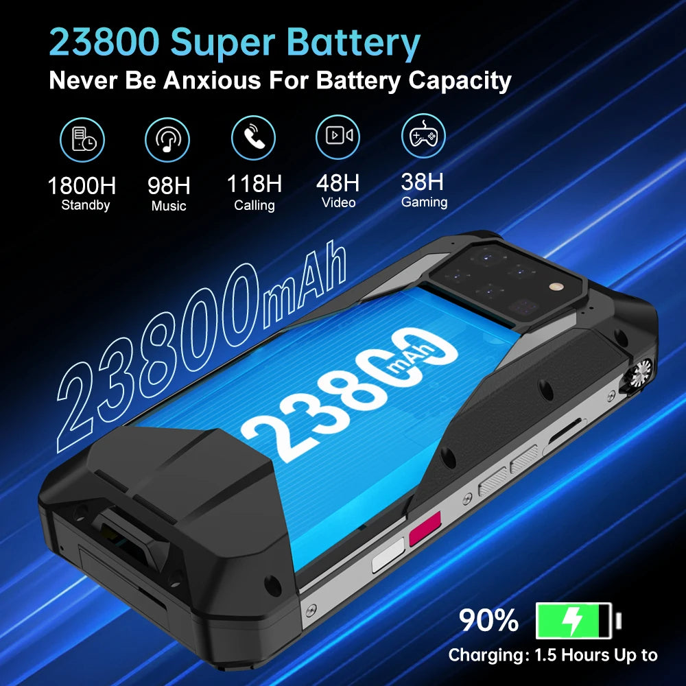8849 Tank 3 Pro by Unihertz Rugged Smartphone 5G with 100 Lumens Projector 36GB 512GB 23800mAh 200MP  Cell Phones - Mleem
