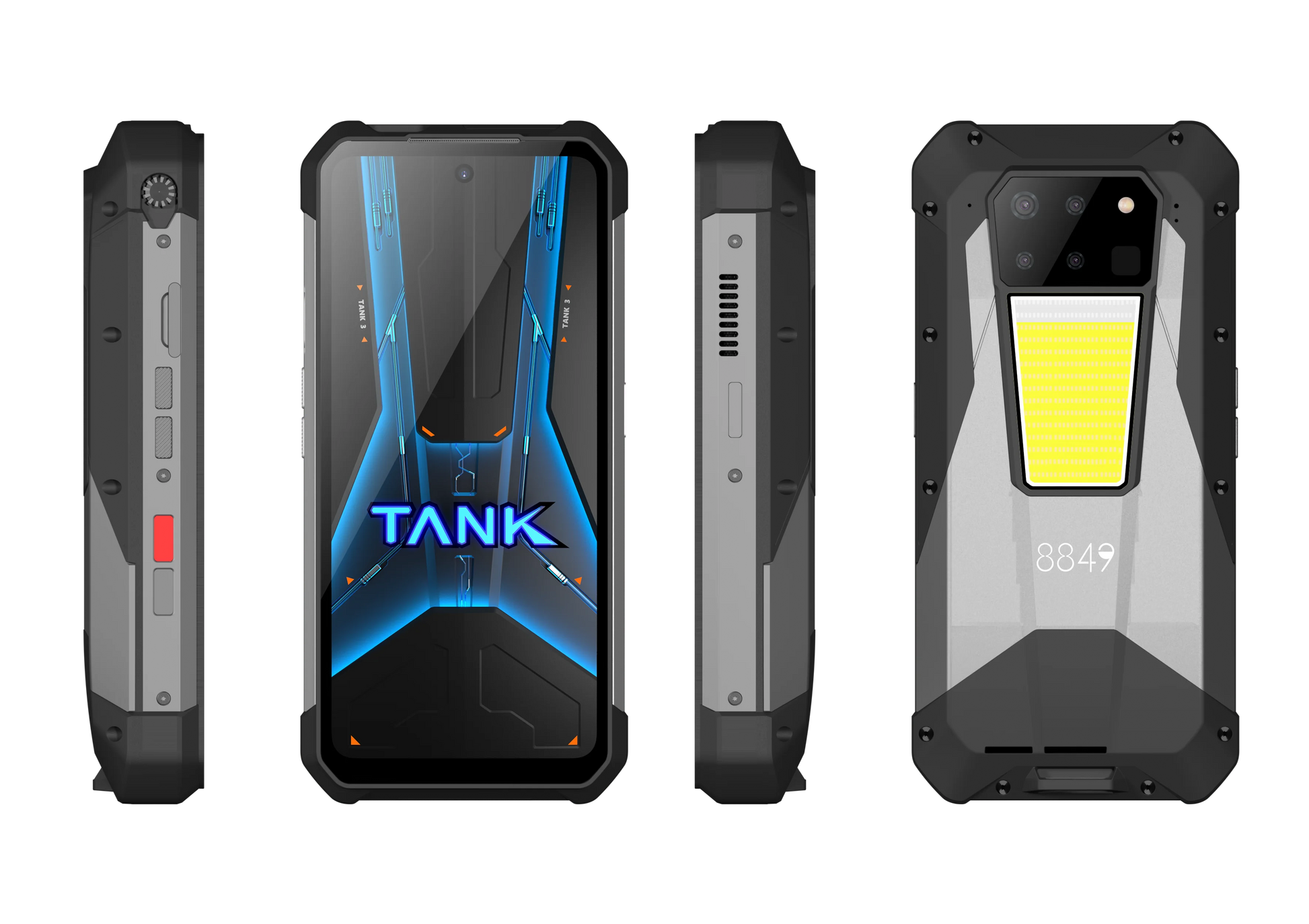 8849 Tank 3 Pro by Unihertz Rugged Smartphone 5G with 100 Lumens Projector 36GB 512GB 23800mAh 200MP  Cell Phones - Mleem