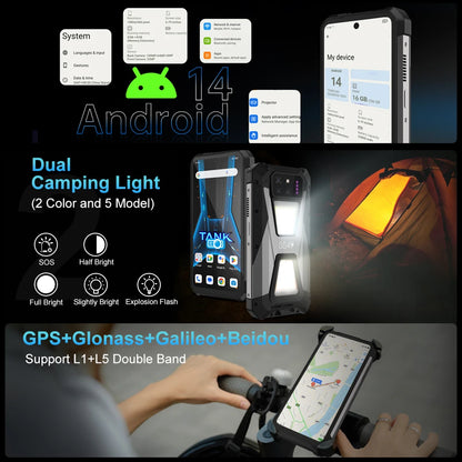 8849 Tank 3S Rugged Smartphone with Projector 24GB RAM 256GB ROM Dimensity 8200 5G 50MP Main Camrea 64MP Night Vision Dual Sim - Mleem