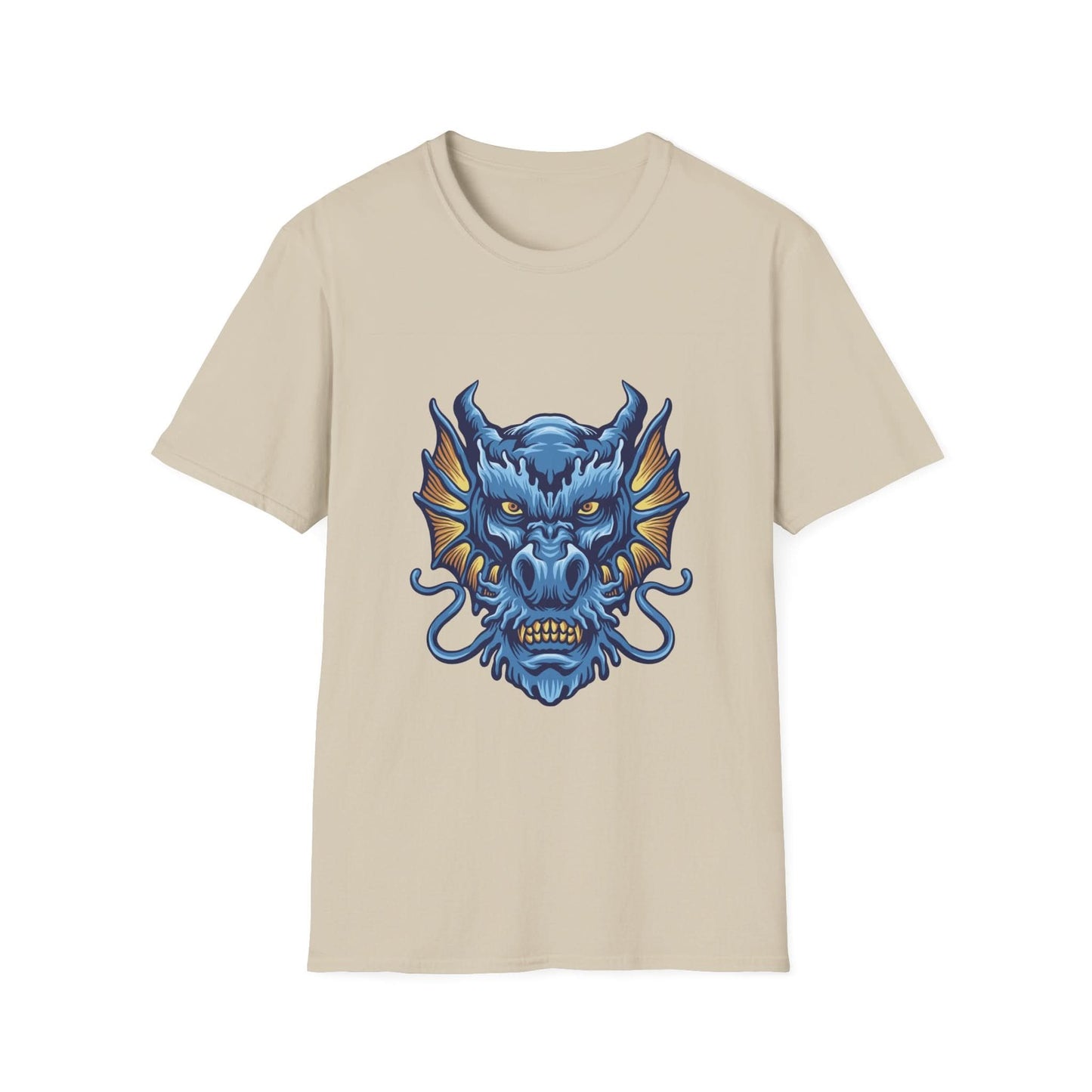 Blue Angry Dragon Head Mascot - Mleem