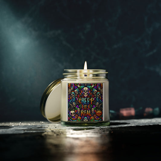 Halloween Scented Candles, Fragrant Home Decor, 'Creep it Real' Candles for Fall Celebrations, Party Favors, Gifts
