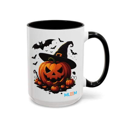 Halloween Pumpkin Accent Coffee Mug – Perfect for Fall, Autumn, Spooky Season, Gift for Coffee Lovers, Home Decor