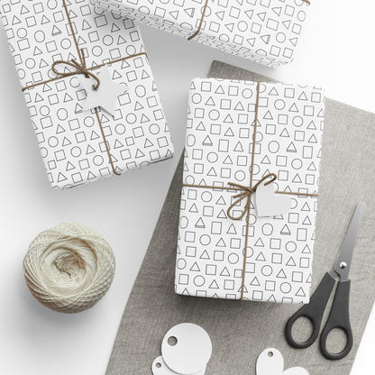 Chic Minimalist Wrapping Paper, Modern Gift Wrap, Geometric Patterns, Eco-Friendly Gift Packaging, Perfect for All Occasions