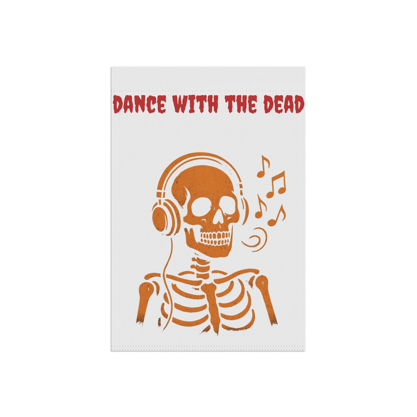 Dance with the Dead Garden Banner, Halloween Decor, Skeleton Flag, Outdoor Decoration, Spooky Garden Sign, Party Decoration