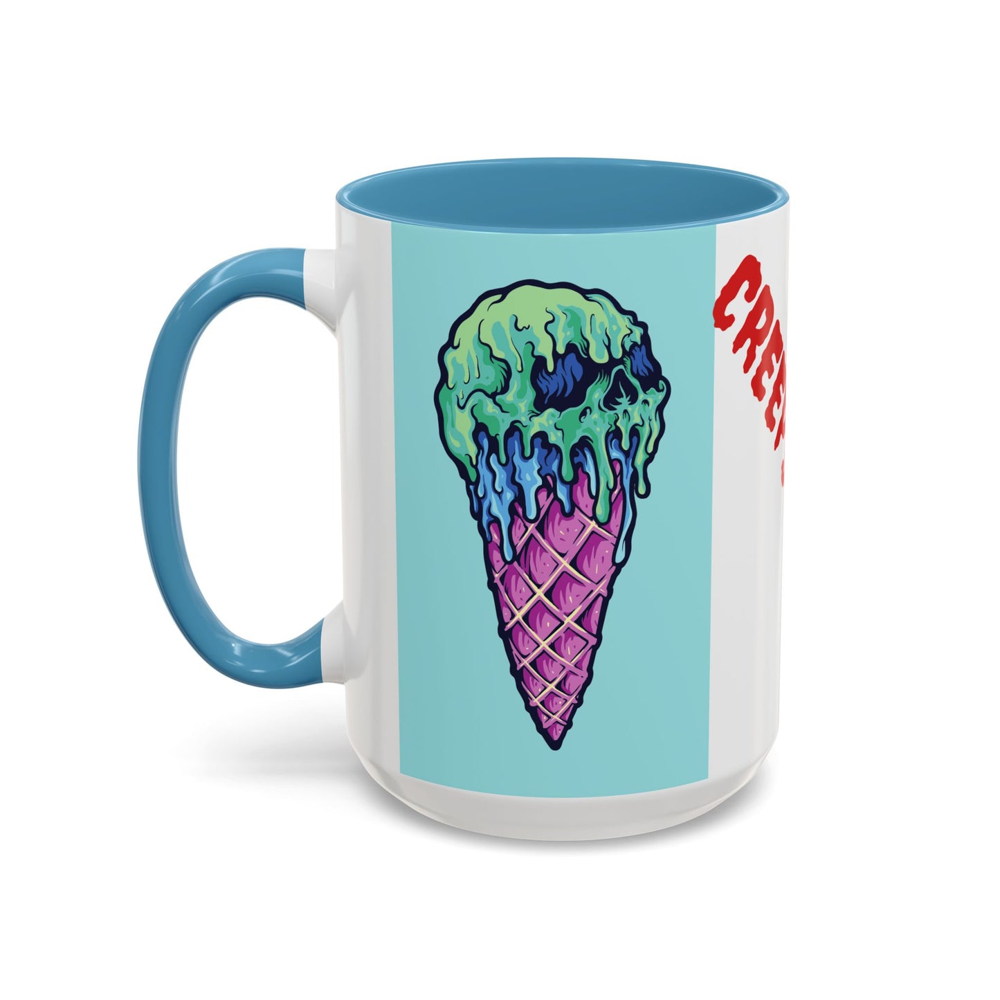Creepy Ice Cream Mug - Perfect for Halloween, Unique Gift for Coffee Lovers, Spooky Decor, Creepscream Design, Fun Kitchenware