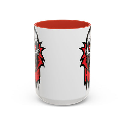 Horror-Themed Coffee Mug, Unique Gift for Halloween Lovers, Scary Decor, Black Accented Mug, Gothic Drinkware, Spooky Kitchenware