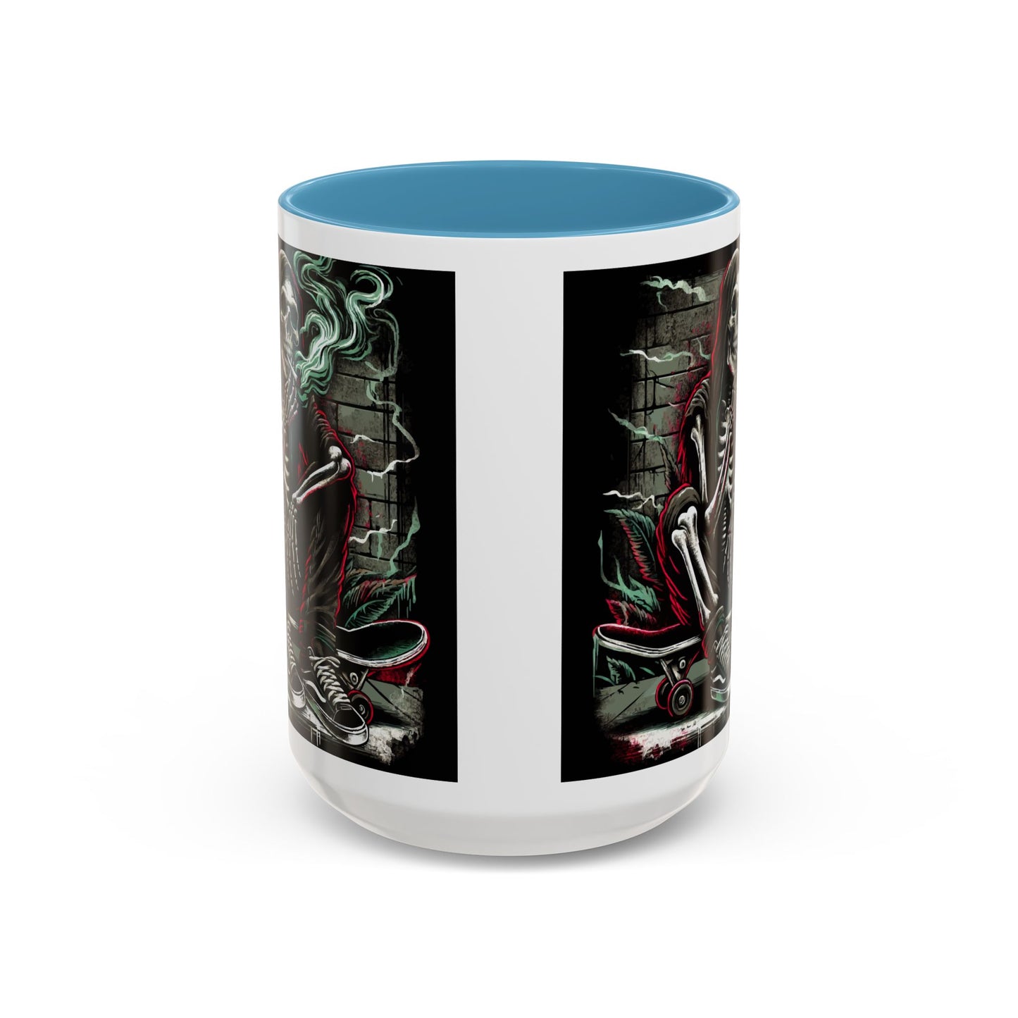 Gothic Skeleton Coffee Mug - Perfect for Halloween Decor, Gift for Skaters, Unique Drinkware, Spooky Vibe, 11 & 15oz Options