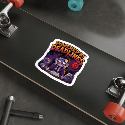 Humorous Die-Cut Stickers for Office Decor, Great for Students, Gift for Colleagues, Powered by Deadlines, Laptop Stickers, Fun Desk [...]
