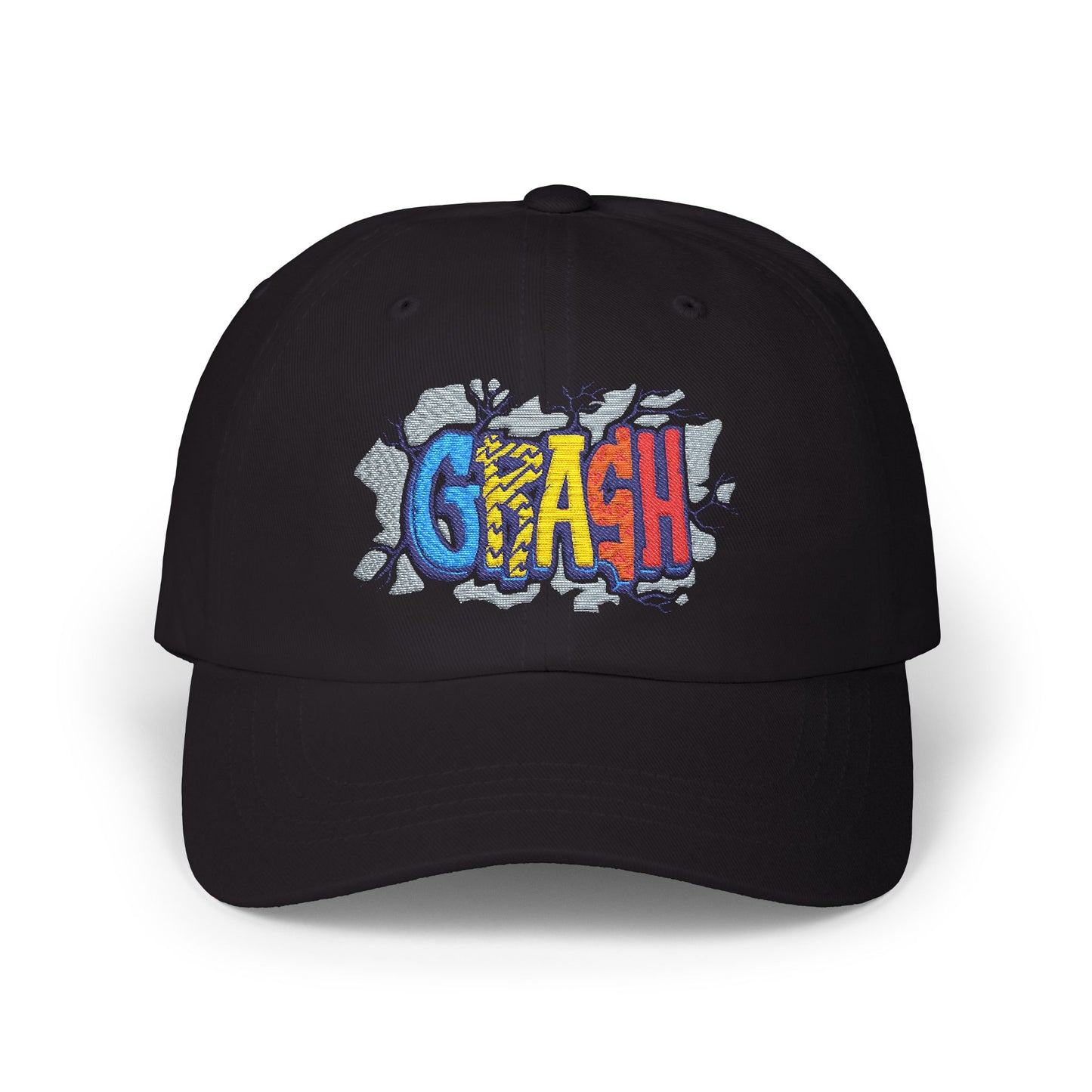 Classic Dad Cap with CRAASH! Design, Casual Hat for Dads, Funny Gift for Father's Day, Summer Accessory, Everyday Wear