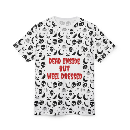 Halloween-Themed Unisex Tee, Spooky Cut & Sew Shirt, Gothic Apparel, Fun Gift, Casual Wear