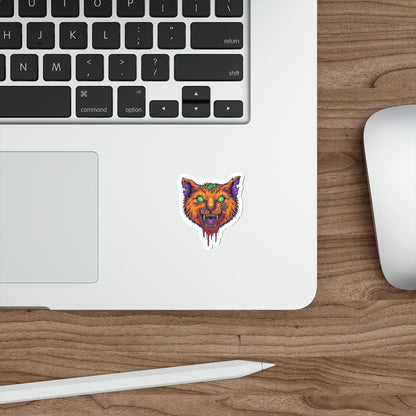 Vibrant Cat Die-Cut Stickers | Spooky Decor, Laptop Stickers, Halloween, Pet Lovers, Artistic Gift Ideas