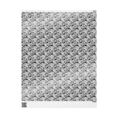 Stylish Wrapping Paper for Unique Gifts, Skull Print Gift Wrap, Halloween Party Supplies, Eco-Friendly Gift Wrapping, Home Decor Accent