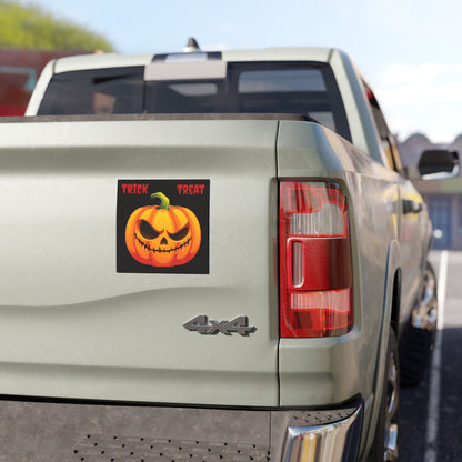 Halloween Car Magnet - Trick or Treat Pumpkin Design, Spooky Vehicle Decor, Fall Automotive Accessory, Autumn Gifts, Halloween Party Favor