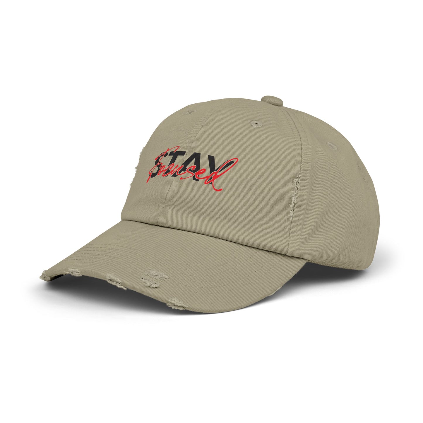 Unisex Distressed Cap - Stay Spiced, Vintage Style Baseball Hat, Gift for Him and Her, Casual Wear, Perfect for Summer and Festivals
