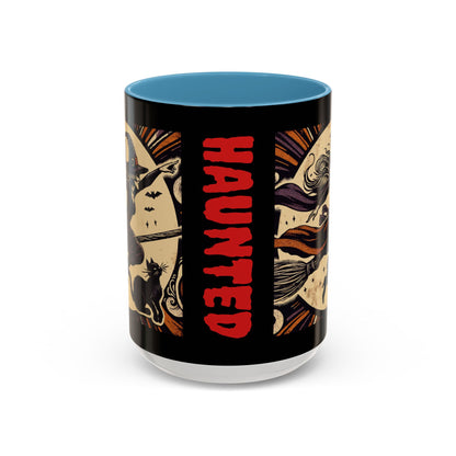 Halloween-Themed Accent Coffee Mug, Coffee Cup for Witch Lovers, Haunted Mug for Spooky Season, Unique Gift for Halloween, Witch Decor