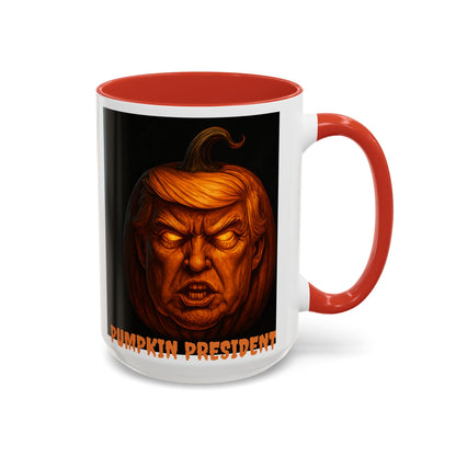 Halloween Pumpkin President Mug, Fun Gift for Coffee Lovers, Spooky Decor, Trick or Treat, Autumn Vibes, Unique Collectible