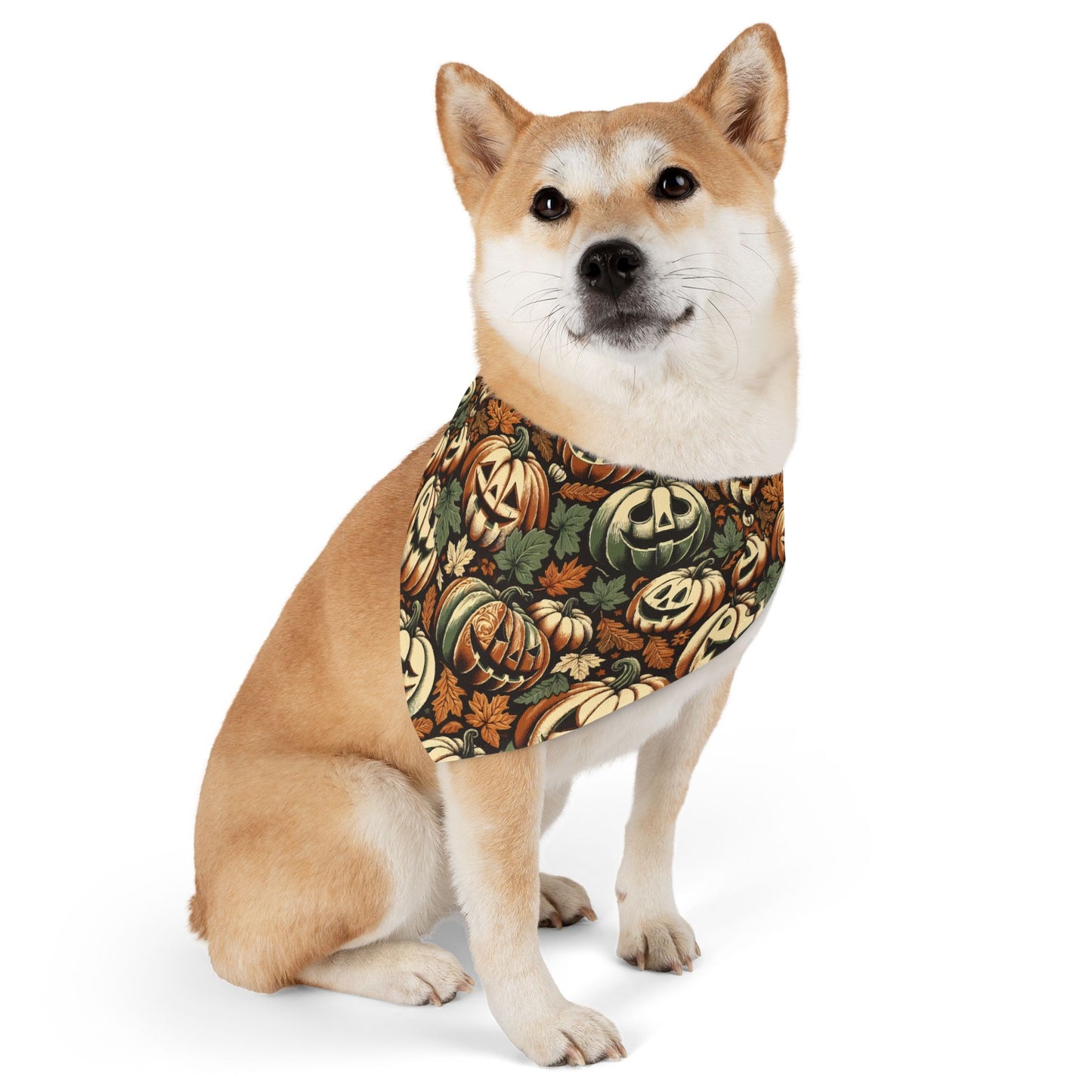 Pumpkin Patch Pet Bandana, Fall Dog Accessory, Halloween Pet Costume, Autumn Bandana Collar, Seasonal Pet Apparel, Dog Outfit