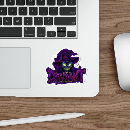 Spooky Deviant Die-Cut Stickers, Halloween Decor, Laptop Stickers, Witch Theme Stickers, Gifts for Halloween Lovers, Unique Party Favors