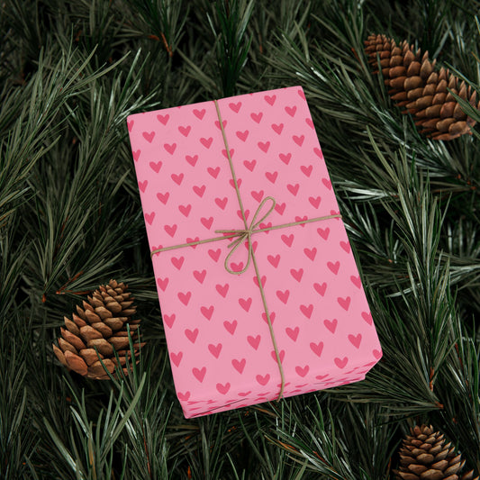 Valentine's Day Gift Wrap, Heart Pattern Wrapping Paper, Cute Pink Gift Wrap, Party Supplies, Birthday Wrapping Paper, Holiday Wrap