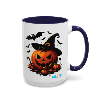 Halloween Pumpkin Accent Coffee Mug – Perfect for Fall, Autumn, Spooky Season, Gift for Coffee Lovers, Home Decor
