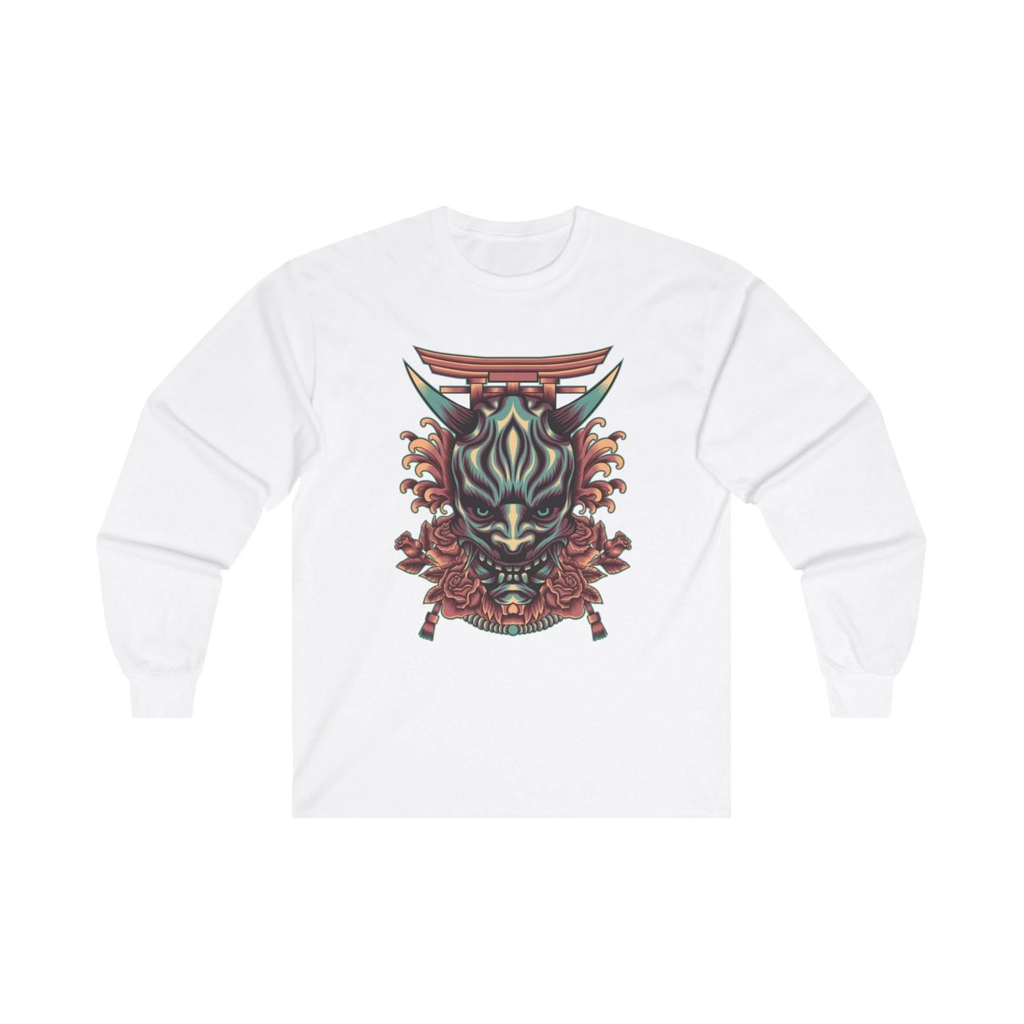Oni Mask with Japanese Ornament - Mleem