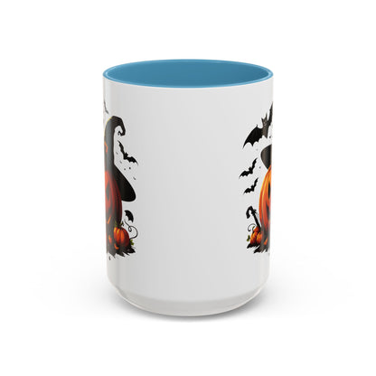 Halloween Pumpkin Accent Coffee Mug – Perfect for Fall, Autumn, Spooky Season, Gift for Coffee Lovers, Home Decor