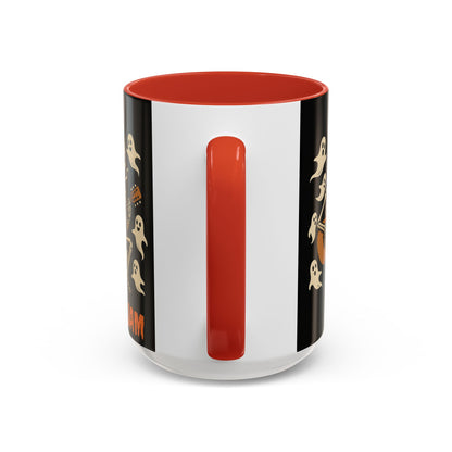 Spooky Skeleton Coffee Mug, Halloween Decor, Bone-Jam Ghost Mug, Gift for Music Lovers, Unique Drinkware