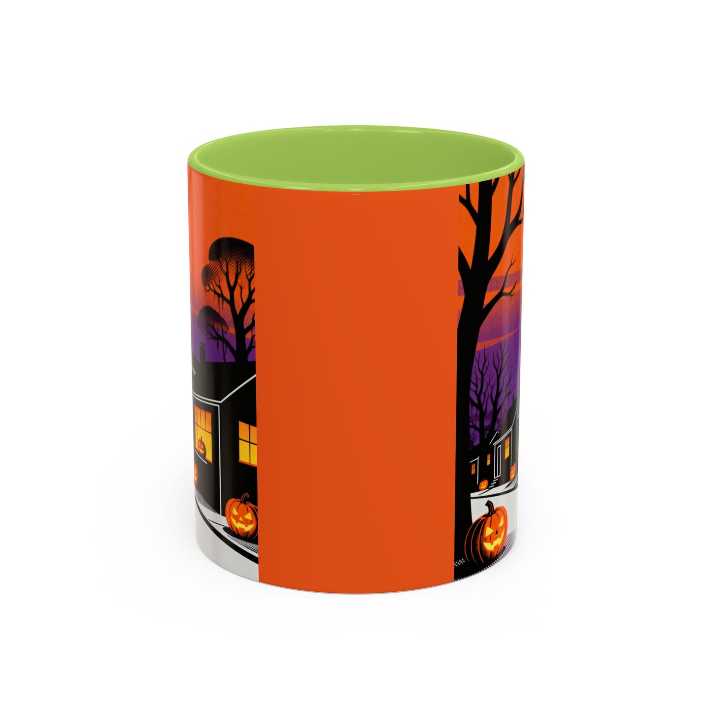 Halloween-Themed Accent Coffee Mug, Spooky Autumn Decor, Pumpkin Coffee Cup, Fall Gift, October Celebration