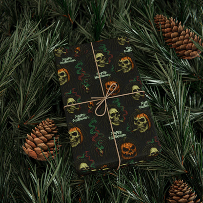 Gothic Halloween Wrapping Paper, Spooky Gift Wrap for October Celebrations, Scary Patterned Gift Wrap, Unique Holiday Wrap, Fun [...]