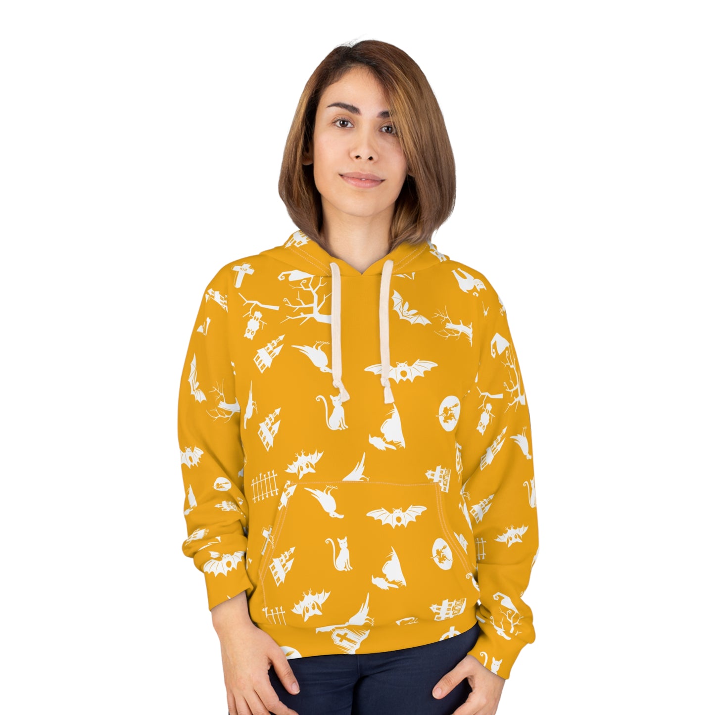 Halloween-Themed Unisex Pullover Hoodie, Cozy Fall Apparel, Spooky Fashion, Gift for Pumpkin Lovers, Autumn Wardrobe Essential