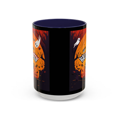 Spooky Halloween Coffee Mug - Perfect for Ghost Lovers and Fall Celebrations, Halloween Decor, Gift, Pumpkin Spice Season, Black Accent Mug