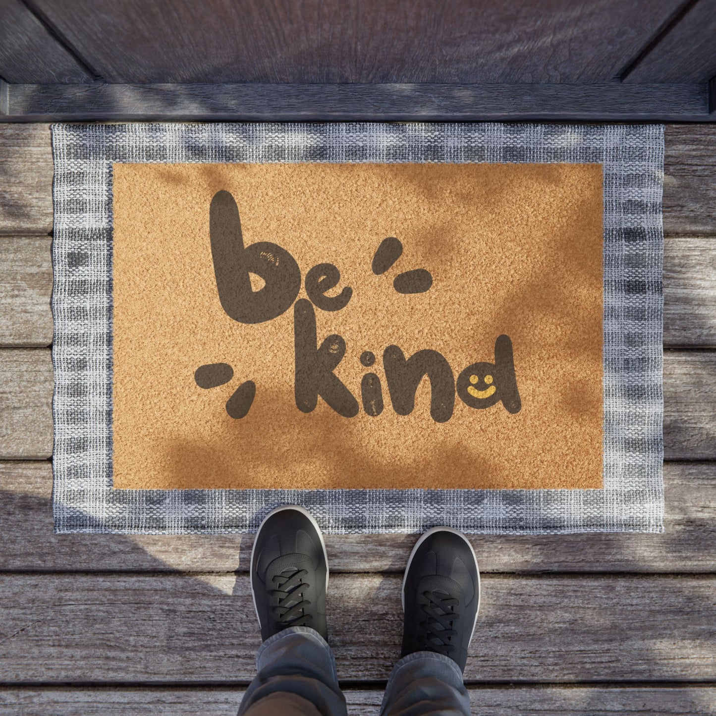 Friendly Welcome Doormat - Be Kind, Home Decor, Gift for New Home, Positive Vibes, Front Door Mat