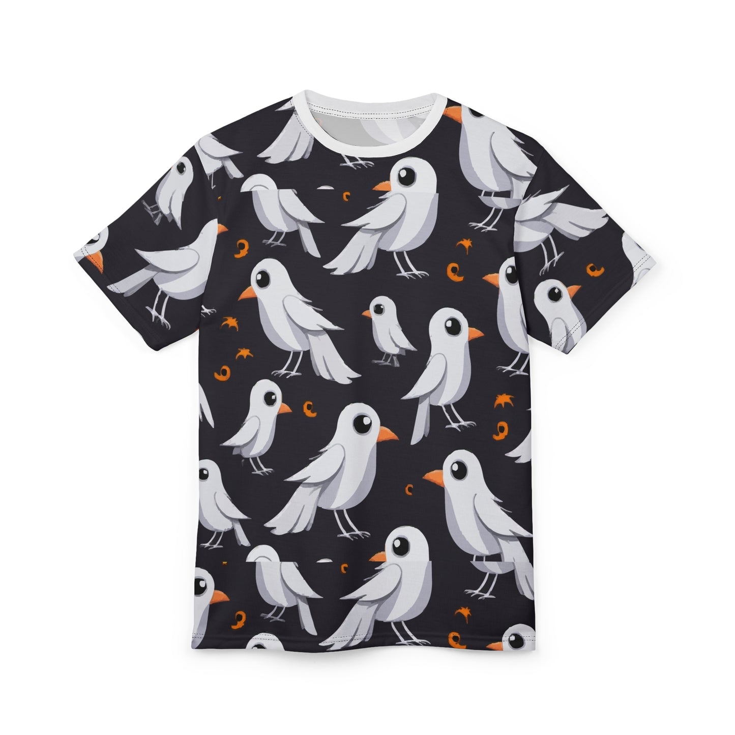 Whimsical Bird Print Unisex Tee, Cute Graphic Shirt, Casual Wear, Gift for Bird Lovers, Summer Style, Fun Everyday Comfort