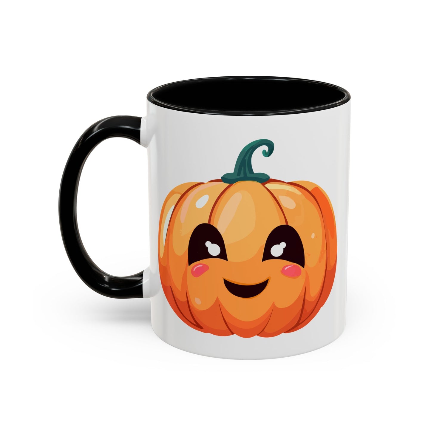 Cute Pumpkin Accent Coffee Mug for Fall, Halloween Decor, Gift for Coffee Lovers, Autumn Kitchenware, Seasonal Drinkware