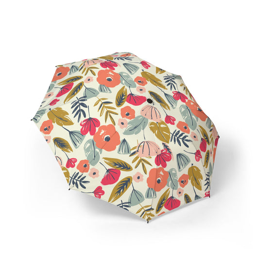 Floral Folding Umbrella - Cute Compact Rain Gear, Perfect for Spring Showers, Gift for Her, Outdoor Essentials, Travel Accessory