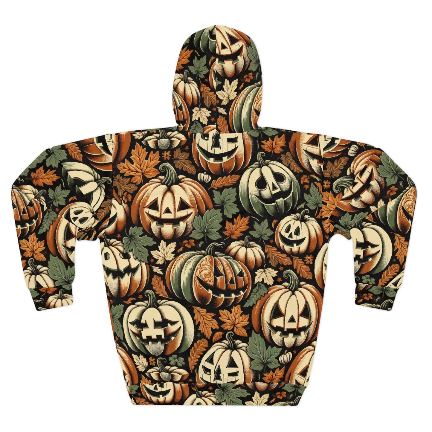 Halloween Pumpkin Hoodie, Cozy Pullover for Fall, Unisex Autumn Sweater, Perfect for Halloween Parties