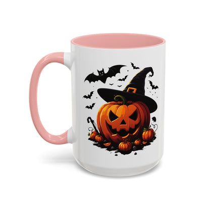 Halloween Pumpkin Accent Coffee Mug – Perfect for Fall, Autumn, Spooky Season, Gift for Coffee Lovers, Home Decor